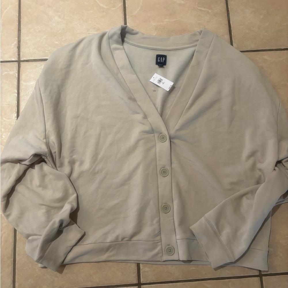 Gap Beige Button-Up‎ Cardigan
